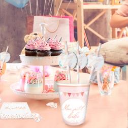 12 PAILLES BABY SHOWER FILLE