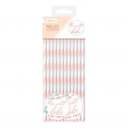 12 PAILLES BABY SHOWER FILLE