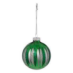 Boule de Noël Verre Vert 80MM