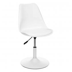 Chaise "Aiko", blanc, hauteur ajustable