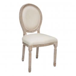 Chaise "Cléon", beige lin