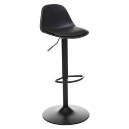 Chaise de bar "Aiko", noir, hauteur ajustable