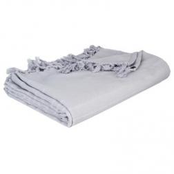 Jeté de lit en coton, gris clair 160x220 cm