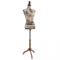 Mannequin "Colonial", métal & bois H160 cm