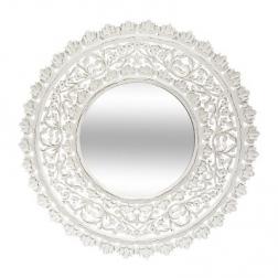 Miroir "Ritual" blanc, bois D90 cm