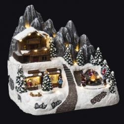 Village de Noël à la Montagne Refuge d'altitude